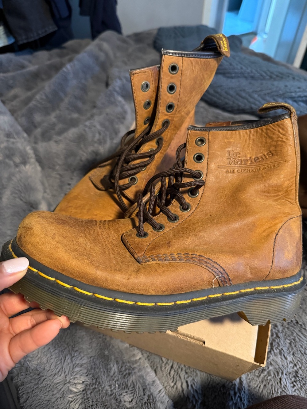Women’s Brown Lace-Up Leather Boots - Picture 2 of 8